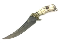 Нож Семин Корсар, дамасская сталь, рукоять из кости рога лося Мастерская Семина