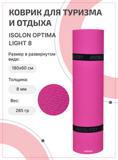 Коврик для туризма и отдыха Isolon Optima Light 8, 180х60см фуксия