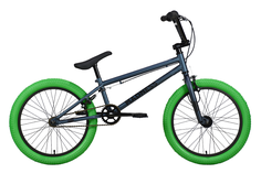 Велосипед STARK Madness BMX 1 2022 9" темно-синий-черный-зеленый