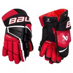 Перчатки хоккейные BAUER Vapor 3X S22 INT 1059959 (13 / черный-красный) Бауэр