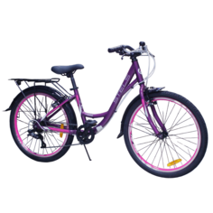 Велосипед женский Stels Miss-4300 V V010 24" фиолетовый/розовый рама 14"