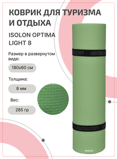 Коврик для туризма и отдыха Isolon Optima Light 8, 180х60см оливковый