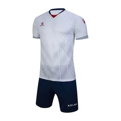 Kelme SHORT SLEEVE FOOTBALL UNIFORM Форма футбольная Белый/Темно-синий 2XL