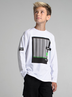 Лонгслив PlayToday, белый, 140