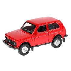 Технопарк Джип Lada 4x4, красный, 12 см, открываются двери, инерционный механизм