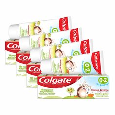 Зубная паста Colgate детская комплект Нежные фрукты без фтора 0-2 лет 40 мл х 4 шт