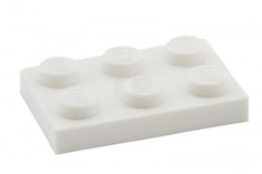 Конструктор LEGO Пластина 2 x 3, белый, 50 шт 302101