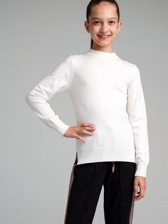 Джемпер трикотажный для девочек PlayToday, белый, 158