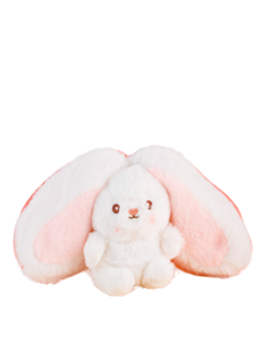 Мягкая игрушка-трансформер Plush Story Зайчик Кролик в клубничке, розовый