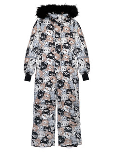 Комбинезон текстильный с полиуретановым покрытием для девочек PlayToday, цветной, 134