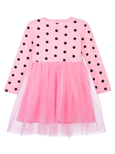 Платье трикотажное для девочек PlayToday, светло-розовый, 110