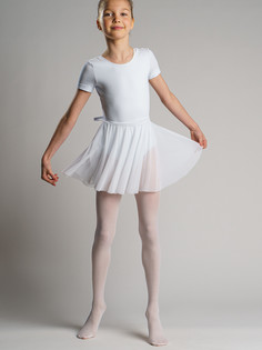 Юбка гимнастическая PlayToday с запахом, белый, 140