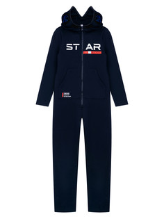 Комбинезон трикотажный для мальчиков PlayToday, тёмно-синий, 140