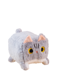 Мягкая игрушка Котокуб Квадратный кот серый Plush Story