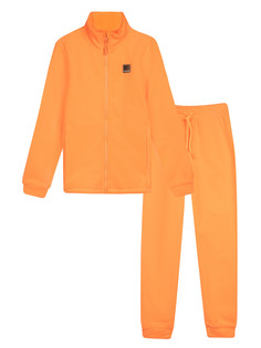 Комплект трикотажный для девочек PlayToday: толстовка, брюки, оранжевый, 134