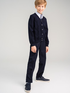 Кардиган трикотажный для мальчиков PlayToday, тёмно-синий, 146