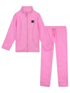 Комплект трикотажный для девочек PlayToday: толстовка, брюки, светло-розовый, 104