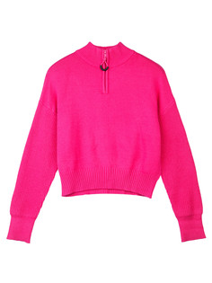 Джемпер трикотажный для девочек PlayToday, фуксия, 140