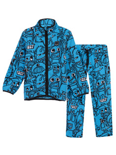 Комплект трикотажный для мальчиков PlayToday: толстовка, брюки, голубой, 98