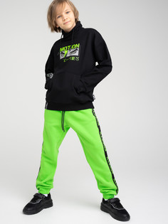 Брюки трикотажные для мальчиков PlayToday, светло-зеленый, 134