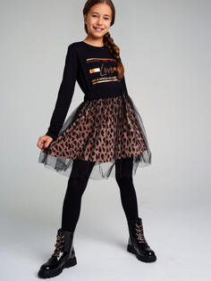 Юбка трикотажная для девочек PlayToday, цветной, 170