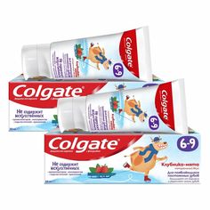 Зубная паста Colgate детская комплект Клубника-мята с фтором 6-9 лет 60 мл х 2 шт
