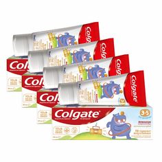 Зубная паста Colgate детская комплект Апельсин без фтора 3-5 лет 60 мл х 4 шт