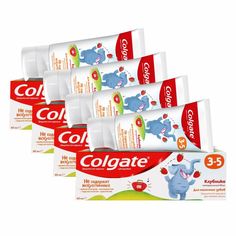 Зубная паста Colgate детская комплект Клубника с фтором 3-5 лет 60 мл х 4 шт