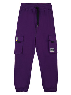 Брюки трикотажные для мальчиков PlayToday, фиолетовый, 158