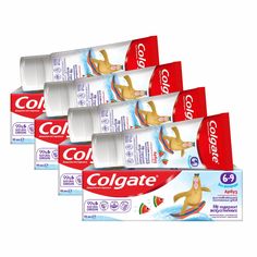 Зубная паста Colgate детская комплект Арбуз без фтора 6-9 лет 60 мл х 4 шт
