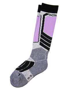 Термоноски трикотажные для девочек PlayToday (высокие), цветной, 37-39