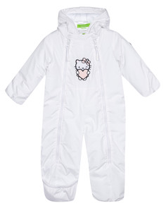 Комбинезон для девочек PlayToday, белый, 68-74