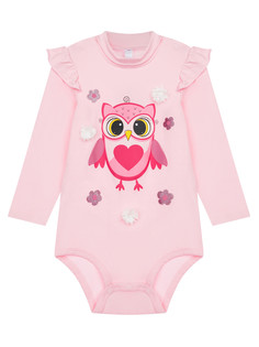 Боди-водолазка детская трикотажная для девочек PlayToday, светло-розовый, 80