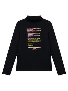 Водолазка трикотажная для девочек PlayToday, черный, 158