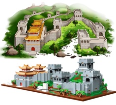 Конструктор 3D из миниблоков DAIA Великая Китайская Стена 5168 элементов - DI668-34