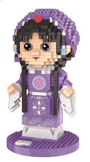 Конструктор 3D из миниблоков DAIA Девушка индианка красавица в фиолетовом платье DI668-44