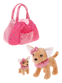 Мягкая игрушка Fluffy Family в сумочке для девочек Собачка и щенок, 682148