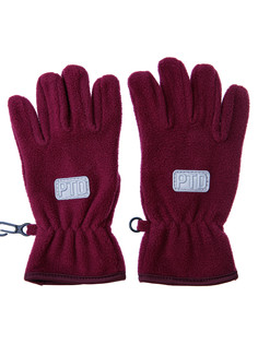 Перчатки трикотажные для девочек PlayToday, бордовый, 15 (122-128 см)