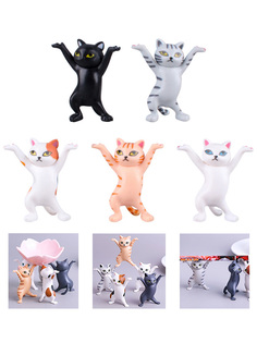 Фигурки StarFriend танцующие кошки 5 в 1, неподвижные, 5,5 см