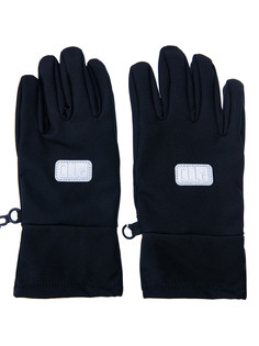 Перчатки текстильные для девочек PlayToday, черный, 17 (146-152 см)