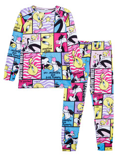 Термокомплект для девочек PlayToday: брюки, толстовка, цветной, 146