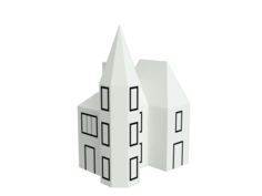 3D-конструктор, сборно-склеиваемая модель из бумаги, Дом модель № 0001 Arpix