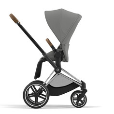 Коляска прогулочная, шасси Cybex Priam-4-mix-р, MirageGrey СР4-Р-Chrome-Brown-MirageGrey