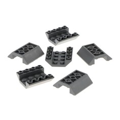 Конструктор LEGO Наклонная пластина-крыша с двумя отверстиями серый 25 шт, 4658974