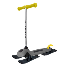 Детский трехколесный самокат-снегокат MAXISCOO ONE с лыжами MSC-BB-2302-SKI-23