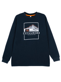 Фуфайка трикотажная для мальчиков PlayToday (футболка с длинными рукавами), черный, 158