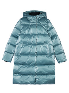 Пальто текстильное с полиуретановым покрытием для девочек PlayToday, темно-зеленый, 146