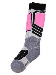 Термоноски трикотажные для девочек PlayToday (высокие), цветной, 31-33