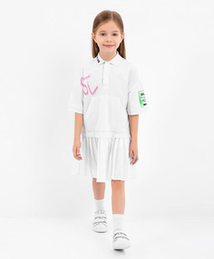 Платье детское Gulliver 12302GMC5009 белый, 134