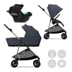Коляска Cybex Melio 2 3 в 1, Monumental Grey